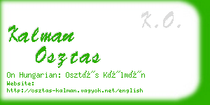 kalman osztas business card